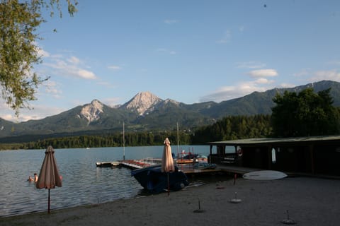 Beach nearby, sun loungers, beach umbrellas