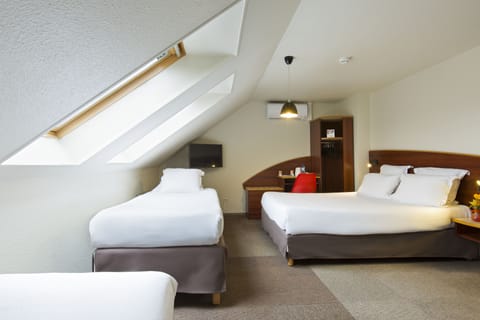 Memory foam beds, desk, blackout drapes, soundproofing