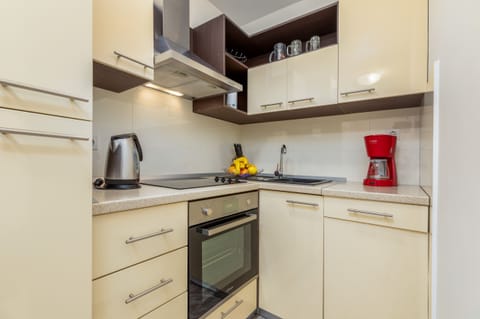 Apartment, 2 Bedrooms, Terrace (A2) | Private kitchen | Fridge, microwave, oven, stovetop