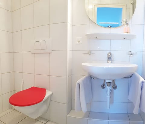 Panoramic Quadruple Room, Mountain View | Bathroom | Shower, hair dryer, towels, soap