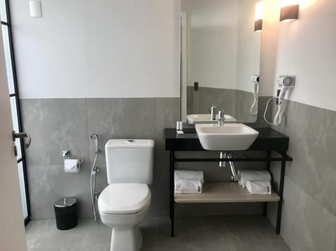 Suite | Bathroom | Shower, designer toiletries, hair dryer, towels