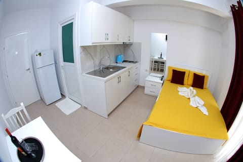 Double Room, Balcony (2 adults) | Private kitchen | Fridge, stovetop, coffee/tea maker, electric kettle