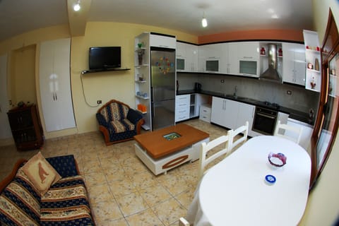 Apartment, 1 Bedroom, Balcony | Private kitchen | Fridge, stovetop, coffee/tea maker, electric kettle