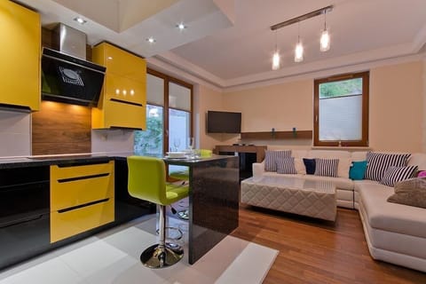 Apartment | Private kitchenette | Fridge, microwave, oven, stovetop