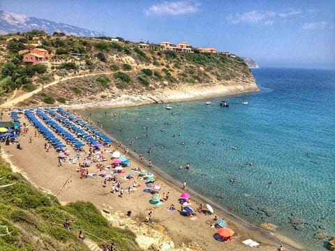 Beach nearby, sun loungers, beach umbrellas, beach volleyball