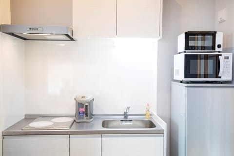 Design Apartment (Family Suite) | Private kitchen | Fridge, electric kettle, cookware/dishes/utensils