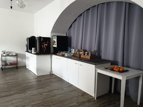 Daily self-serve breakfast (EUR 9 per person)