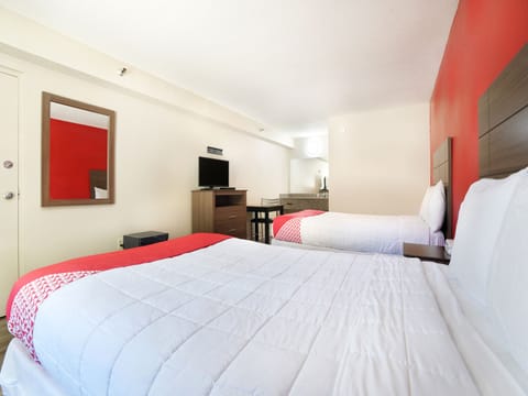 Room, 2 Queen Beds | 1 bedroom, desk, free WiFi, bed sheets