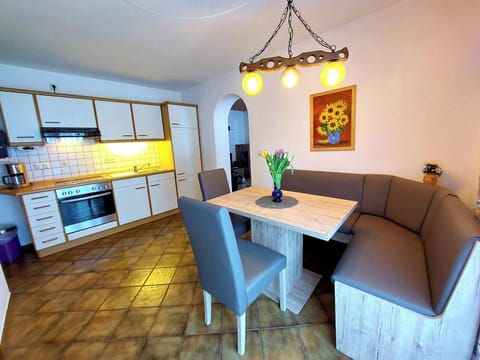 Apartment, 1 Bedroom (2 Watzmann) | Private kitchen | Full-size fridge, microwave, oven, stovetop