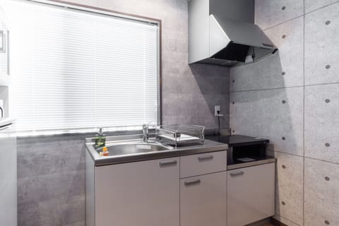 4F Cool Apartment non-smoking Kitchen | Private kitchenette | Fridge, microwave, stovetop, electric kettle