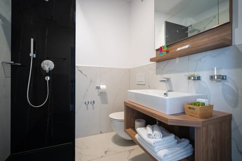 Free toiletries, hair dryer, bathrobes, slippers