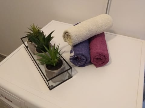 Apartment, City View | Bathroom | Hair dryer, towels