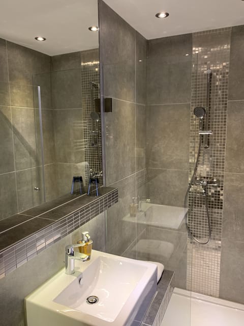 Single Room | Bathroom | Shower, hair dryer, towels, shampoo