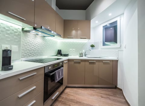 City Apartment, 2 Bedrooms | Private kitchen | Fridge, oven, stovetop, dishwasher