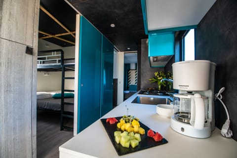 Camping Villa  | Private kitchenette | Full-size fridge, microwave, stovetop, coffee/tea maker