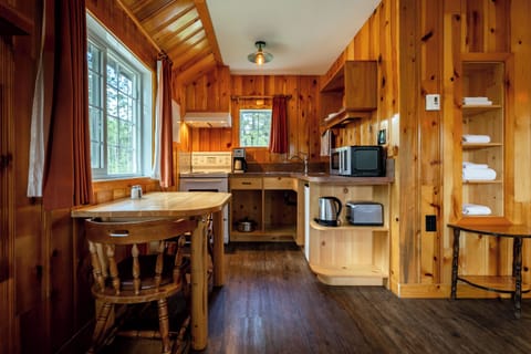 River Front Cabin | Private kitchen | Coffee/tea maker, electric kettle