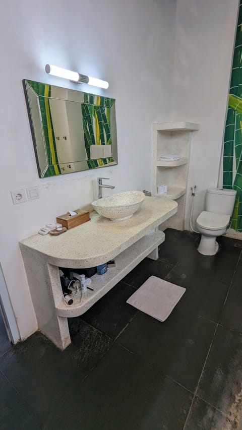 Premium Double Room Single Use | Bathroom | Hair dryer, slippers, bidet