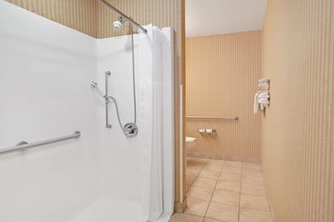 Room, 1 King Bed, Accessible, Non Smoking (Mobility/Roll-In Shower) | Bathroom shower