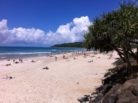 Beach nearby, beach umbrellas, beach towels