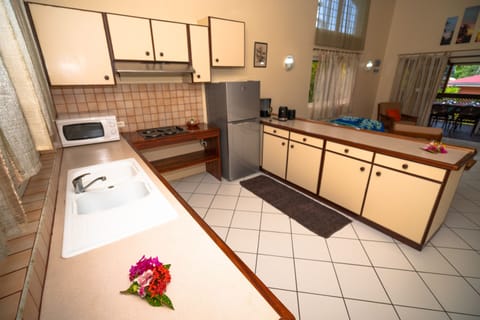 House, Ensuite | Private kitchen | Mini-fridge, coffee/tea maker, electric kettle, highchair