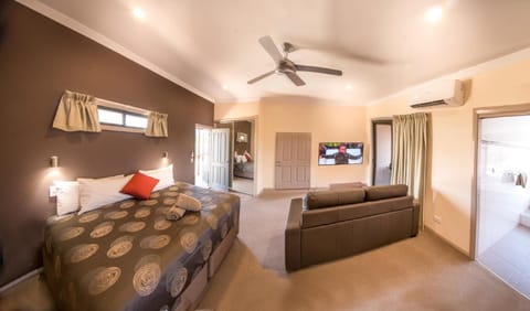 Deluxe Cabin, Mountain View | Living area | 50-inch LCD TV with digital channels, TV