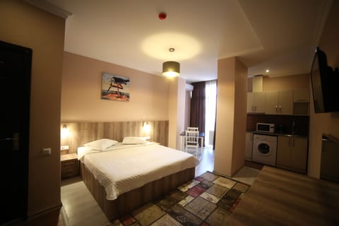 Deluxe Double Room, 1 King Bed | Living area | Flat-screen TV