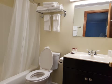 Basic Room, River View | Bathroom | Combined shower/tub, towels