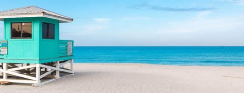 Beach nearby, beach umbrellas, beach towels