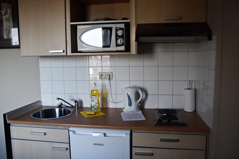 Apartment, 2 Bedrooms | Private kitchenette | Fridge, microwave, coffee/tea maker, electric kettle