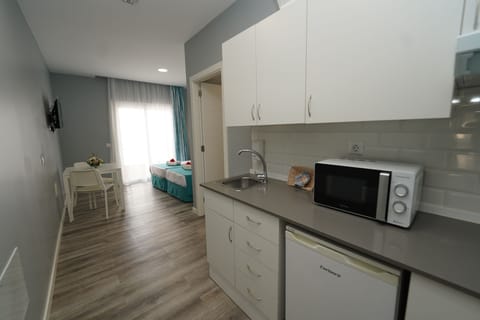 Studio | Private kitchen | Fridge, stovetop, coffee/tea maker, electric kettle