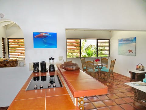 Villa | Private kitchen | Full-size fridge, microwave, stovetop, espresso maker