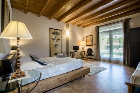 Frette Italian sheets, down comforters, individually decorated