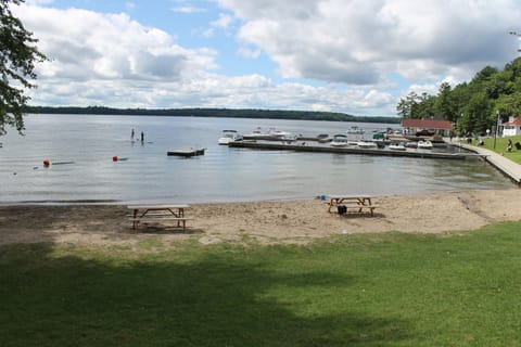 On the beach, kayaking, rowing