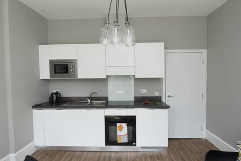 Apartment, 1 Bedroom (1) | Private kitchen | Fridge, microwave, oven, stovetop