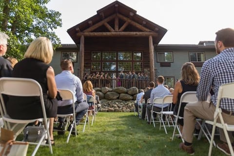 Outdoor wedding area