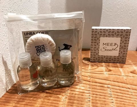 Free toiletries, hair dryer, bidet, towels