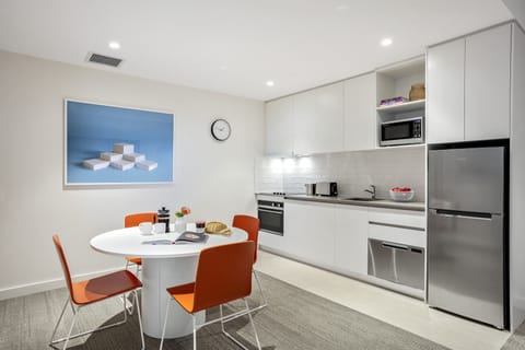 One Bedroom Apartment | Private kitchen | Fridge, microwave, stovetop, dishwasher