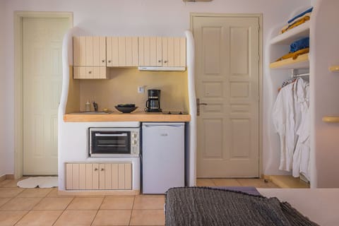 Superior Studio, Sea View | Private kitchenette | Fridge, eco-friendly cleaning products