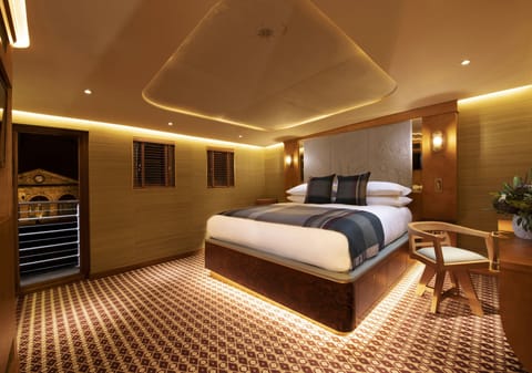 Luxury Cabin | Egyptian cotton sheets, premium bedding, minibar, in-room safe