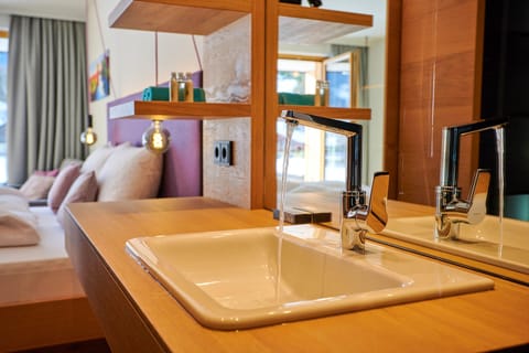 Shower, free toiletries, hair dryer, bathrobes