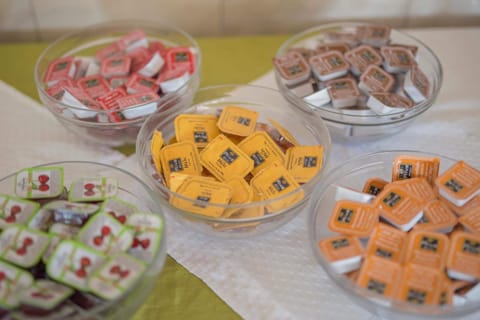 Dinner served, pool views