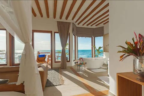 Luxury Villa, 1 Bedroom, Ocean View, Overwater | Living area