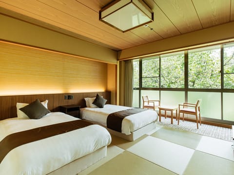 Japanese-style Twin Room (Without Private Bath) Non-Smoking | In-room safe, desk, laptop workspace, free WiFi