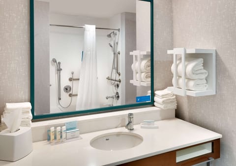 Room, 2 Queen Beds, Accessible, Bathtub | Bathroom | Designer toiletries, hair dryer, towels