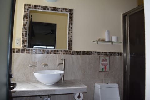 Habitacion familiar (4 personas) | Bathroom | Shower, rainfall showerhead, free toiletries, towels