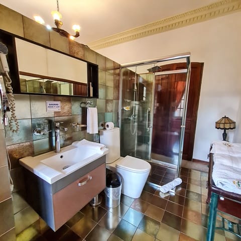 Standard Double Room | Bathroom | Designer toiletries, hair dryer, bathrobes, slippers