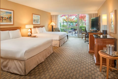 Deluxe Room, Multiple Beds, Pool View | Premium bedding, down comforters, pillowtop beds, in-room safe