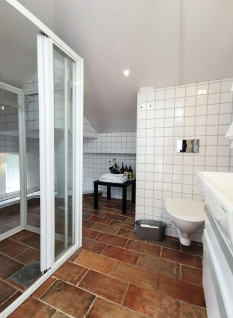 Suite | Bathroom | Hair dryer, heated floors, towels, soap