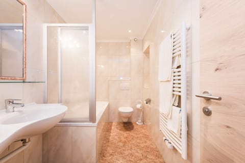 Hair dryer, bathrobes, towels, soap