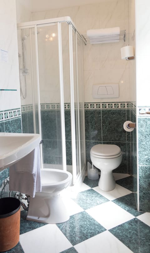 Free toiletries, hair dryer, bidet, towels